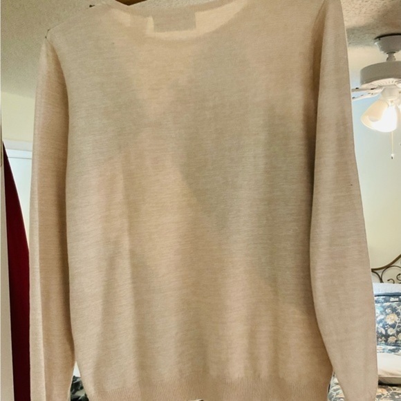 Alfred Dunner Color block LS Sweater Lightweight MP beiges choc brown dk teal - Picture 4 of 12